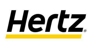 Hertz logo a black and yellow logo